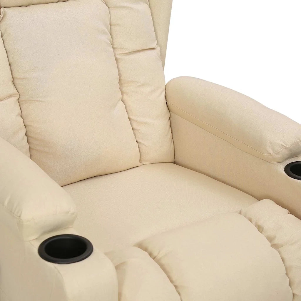 Divano Sedia-Poltrona Reclinabile in Tessuto Crema 538880