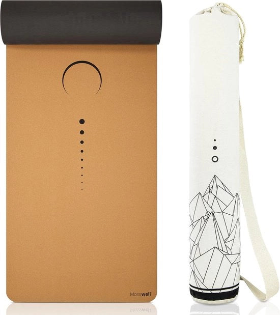 Mat di yoga premium (4 mm spesso) - mat di fitness antiscivolo con linee di aiuto - mat di pilates + mat di yoga