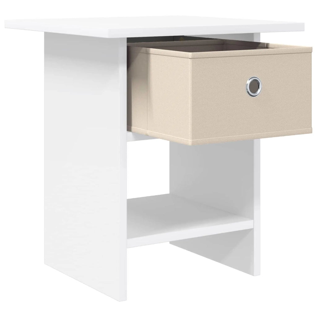Comodino 2 pcs Bianco 41 x 40 x 45 cm Legno multistrato
