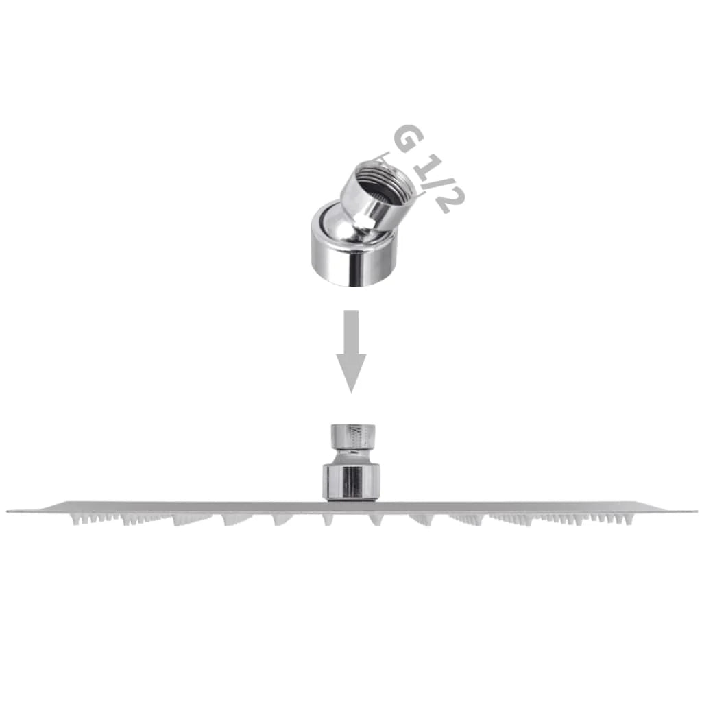 Soffione doccia rettangolare in acciaio inox a immersione 20 x 30 cm 02_0003095