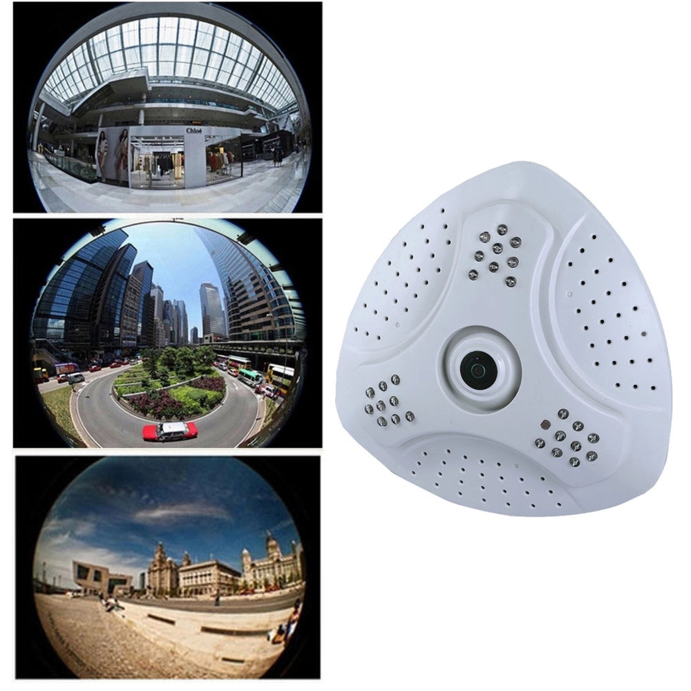 Trade Shop - Telecamera Panoramica Fish Eye 360° Gradi Digitale Ahd Led Grandangolo Soffitto -