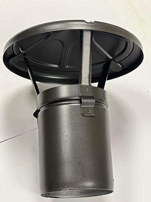 Terminale cinese nero in acciaio inox per stufe a pellet terminale cappello cinese 80