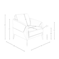 Poltrona in pelle grigio taupe