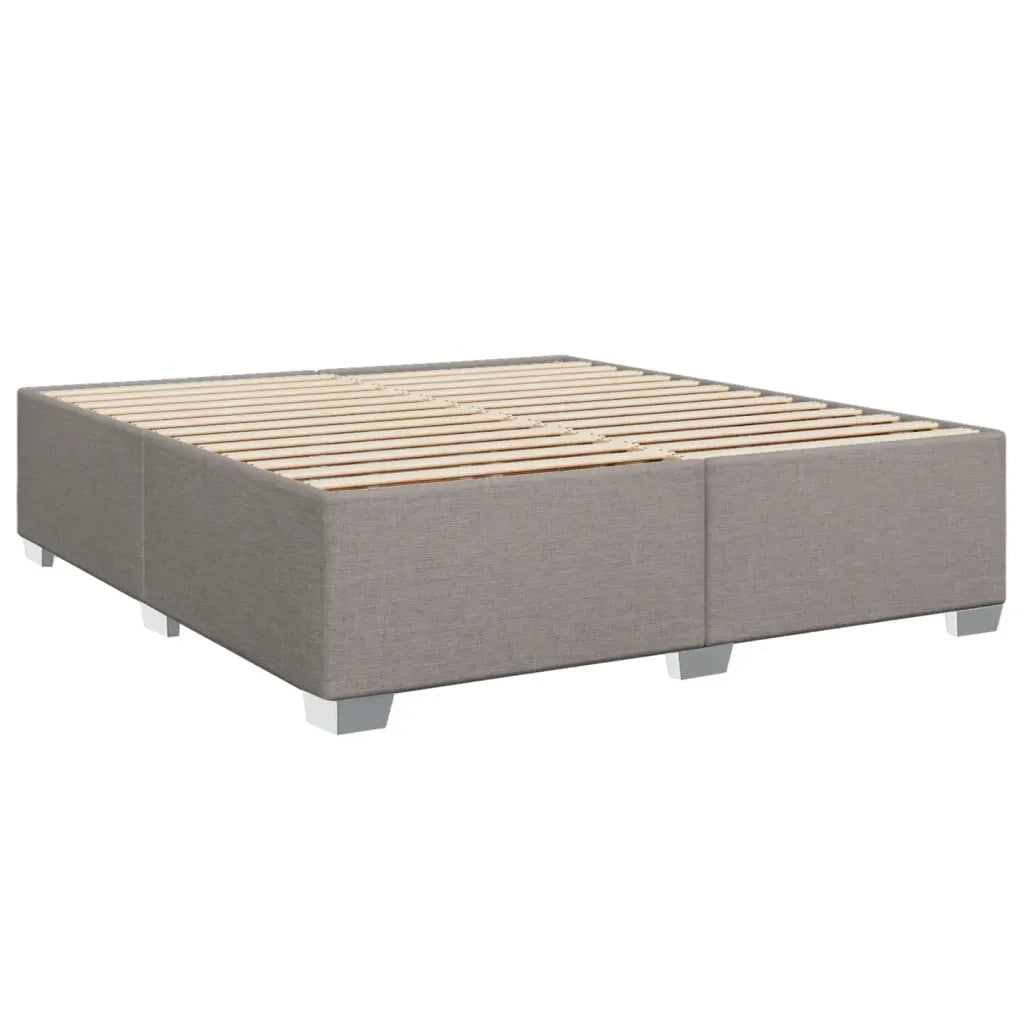 Giroletto a Molle con Materasso Tortora 200x200 cm in Tessuto 3292906