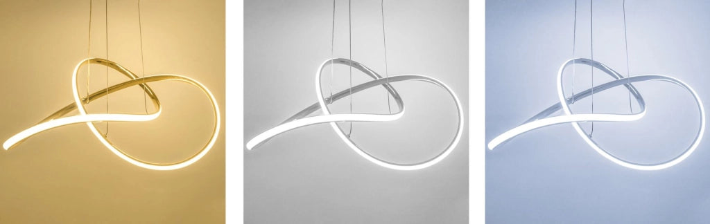 Lampada Da Soffitto Pensile Ring Moderno Led+telecomando App393-cp Cromo