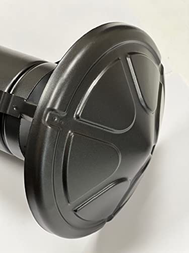 Terminale cinese nero in acciaio inox per stufe a pellet terminale cappello cinese 80