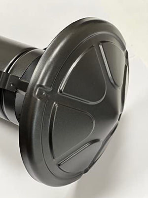 Terminale cinese nero in acciaio inox per stufe a pellet terminale cappello cinese 80