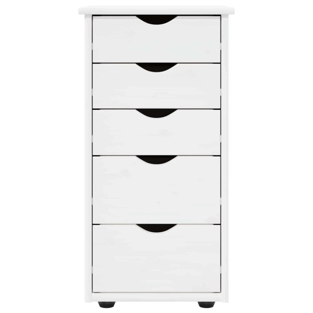 Armadietto Bianco 34 x 39 x 61,5 cm Legno di Pino Massello
