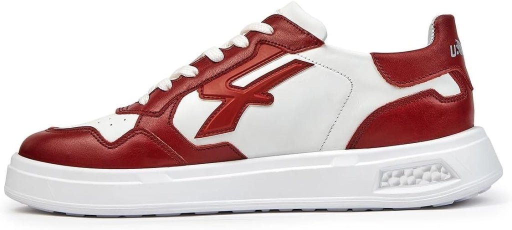 U-Power 0UB20099 Urban Scarlett Sneakers Basse in Pelle Suola Antiscivolo Tecnologia Infinergy colore Bianco con Inserti Rossi