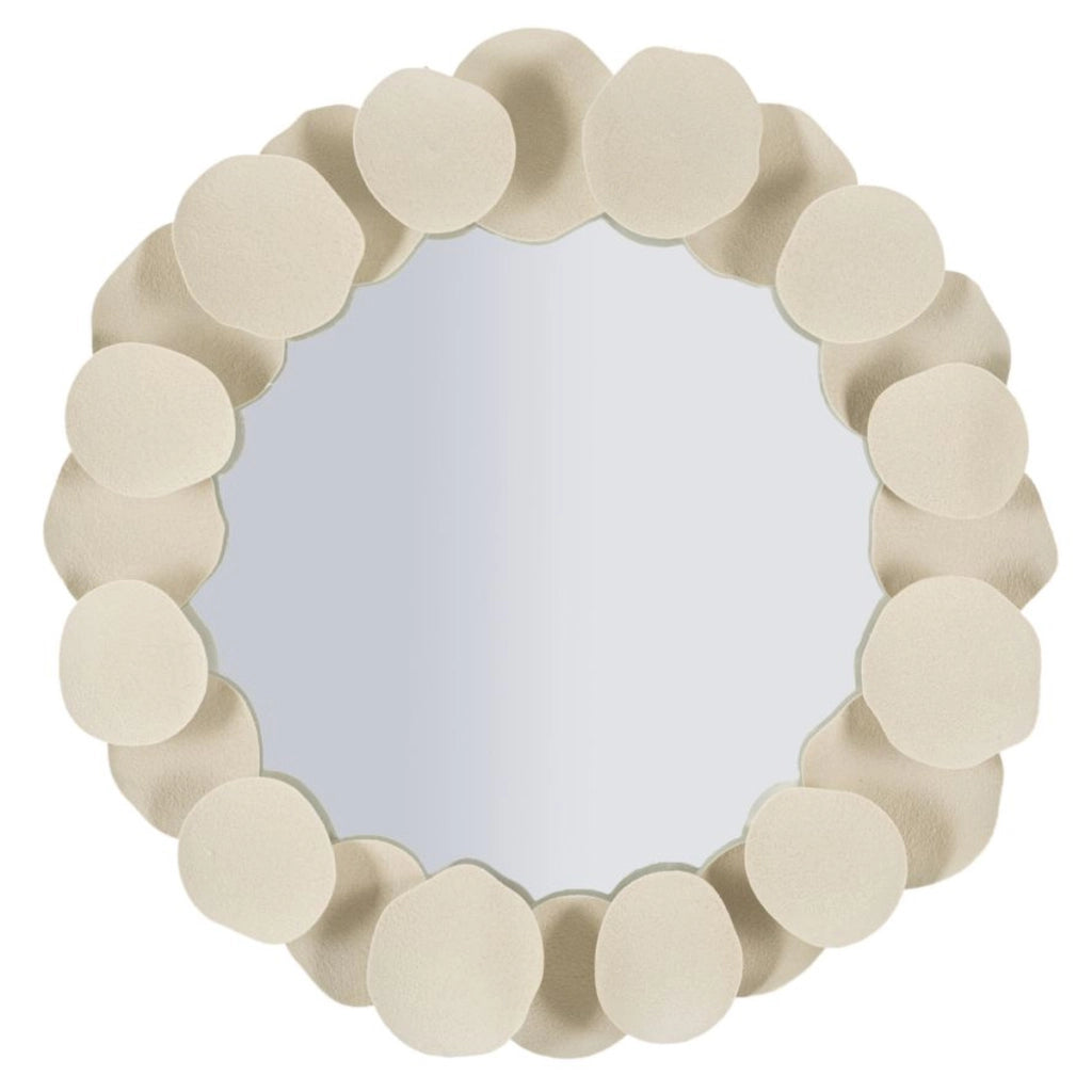 Specchio con Cornice VKH780, Beige, Metallo, 85x7,5x85 cm
