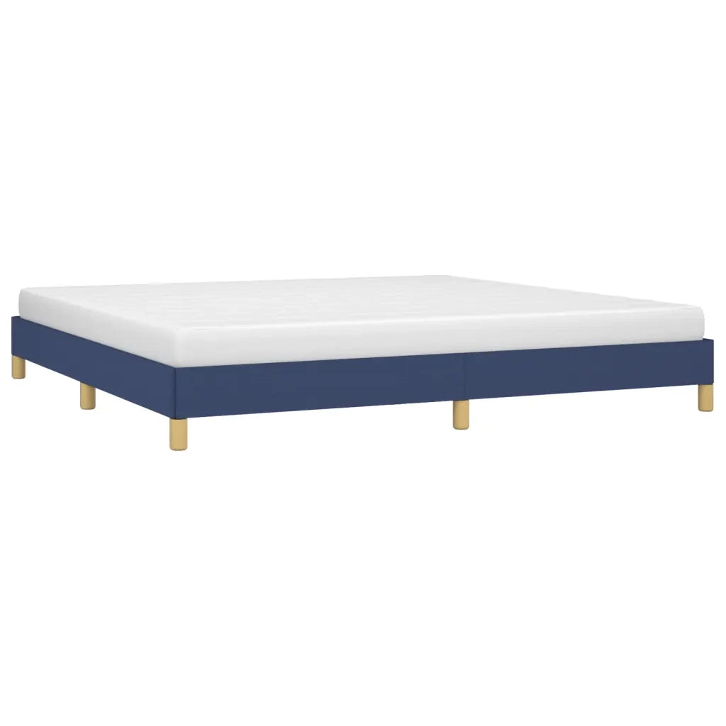 Giroletto senza Materasso-Struttura Letto Blu 200x200 cm in Tessuto 313211