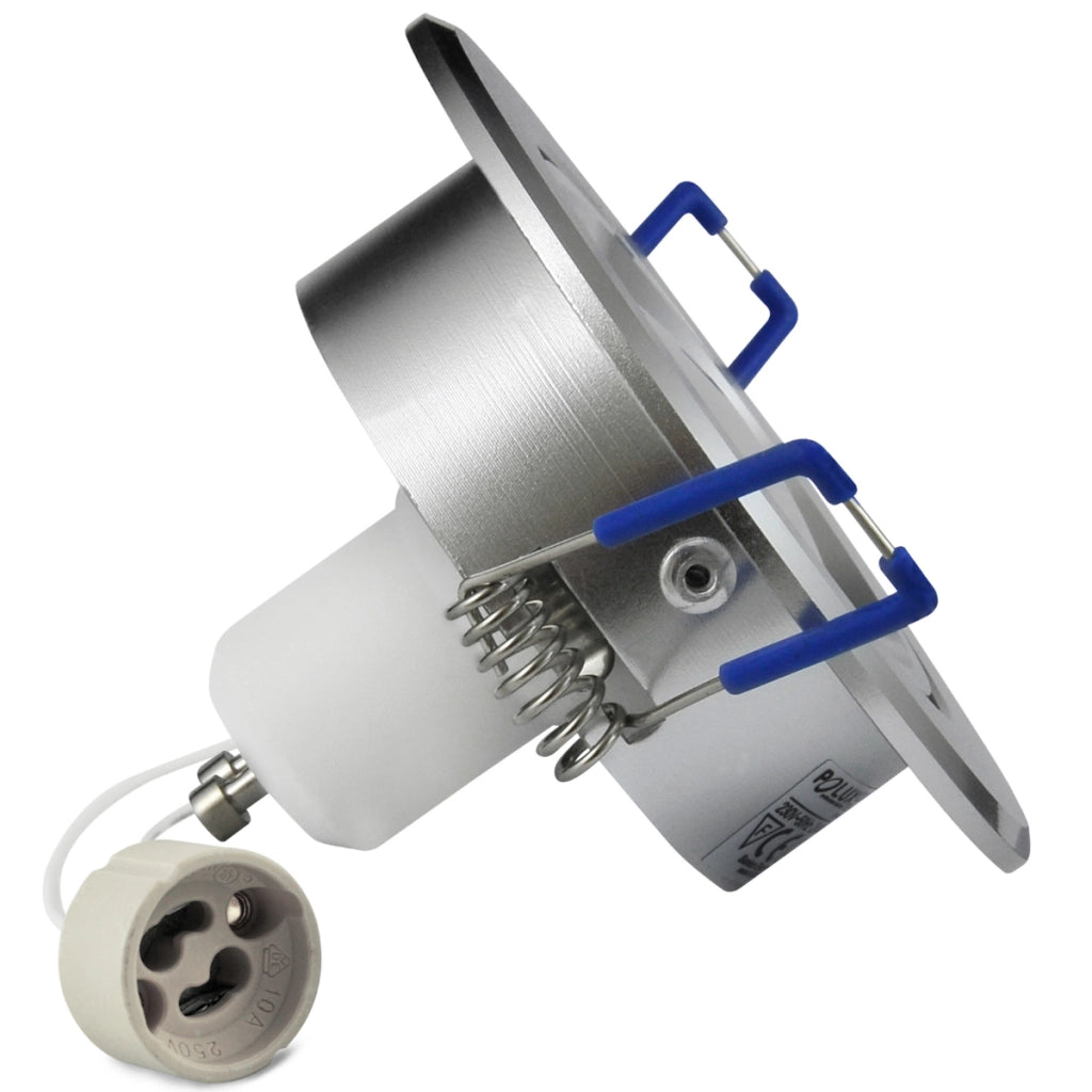 Faretto LED incasso rotondo argento GU10 3,5W 3000K Polux
