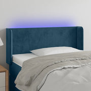 Testiera a LED Blu Scuro 83x16x78/88 cm in Velluto 3122990