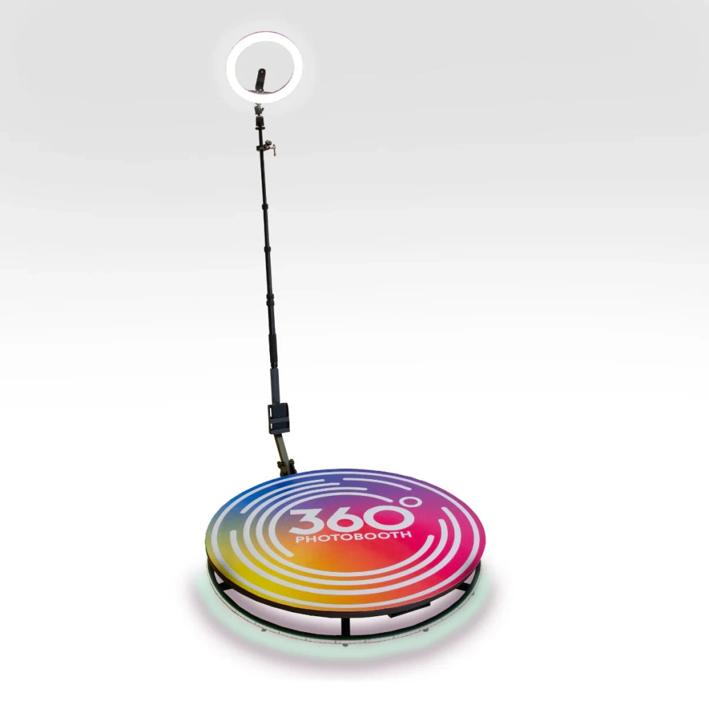 Piattaforma Fotografica Rotante con Batteria 24V Luce ad Anello Bastone Selfie