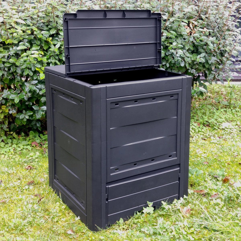Compostiera da giardino Ambition 260 litri in plastica riciclata per rifiuti organici esistente alle intemperie Toomax
