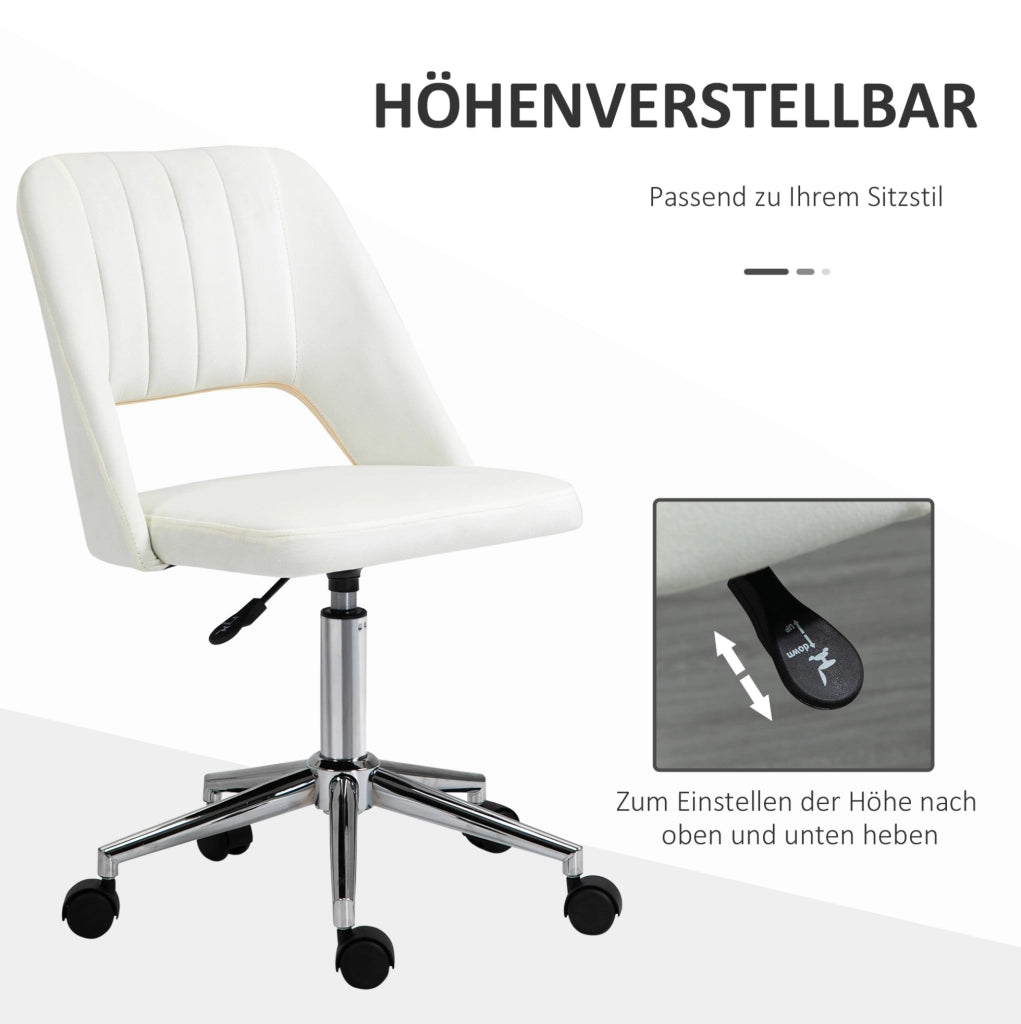Sedia da ufficio ergonomica beige regolabile