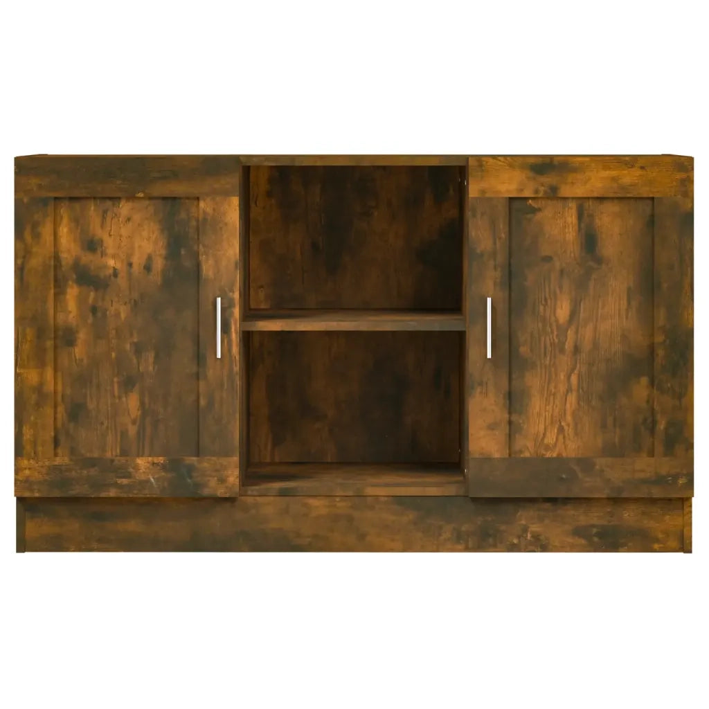 Credenza Rovere Fumo 120x30,5x70 cm in Legno Multistrato 815624