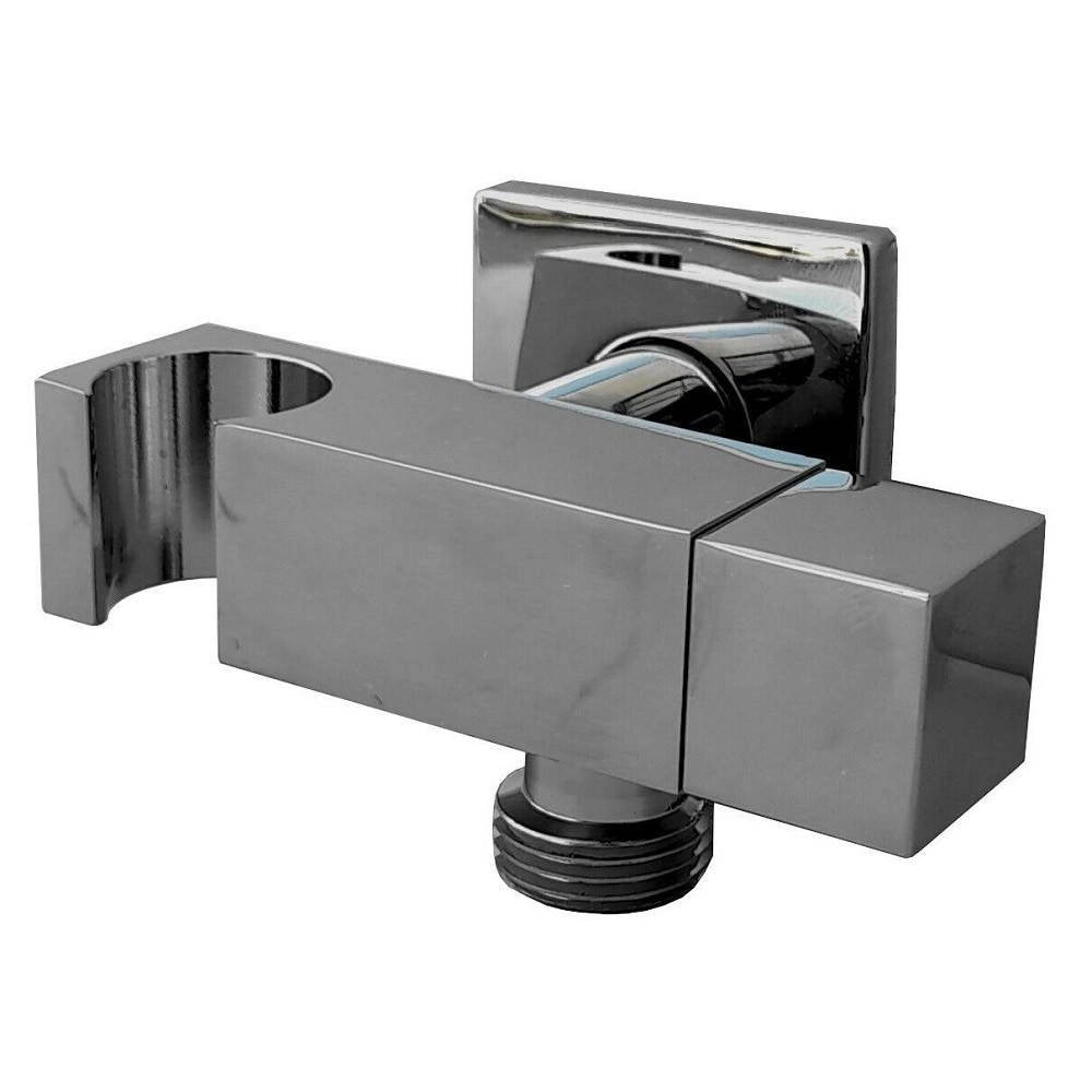 Trade Shop - Miscelatore Per Doccia A Incasso Parete Con Supporto Doccetta Quadrato Art.59506 -