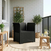 Poltrona a 1 Posto Aspetto Rattan PP Antracite 8011848