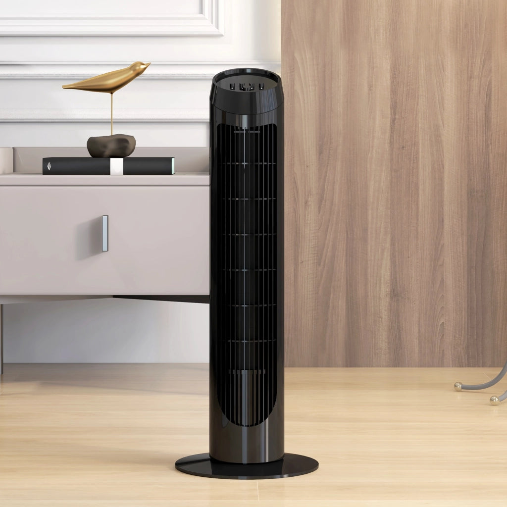 Ventilatore a Torre 45W Silenzioso ¨C zephmum ¨C Nero 27x75 cm