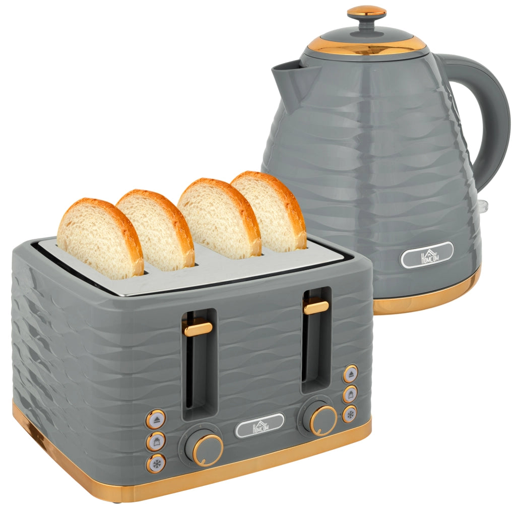 Set Tostapane e Bollitore 2 in 1 ¨C Xylo ¨C 7 Livelli Doratura, Grigio