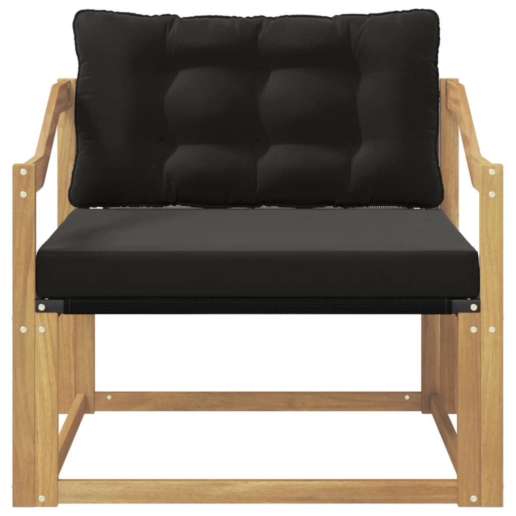 Set di divani da esterno-Sofa da giardino Legno di Acacia Massello e Textilene 644277
