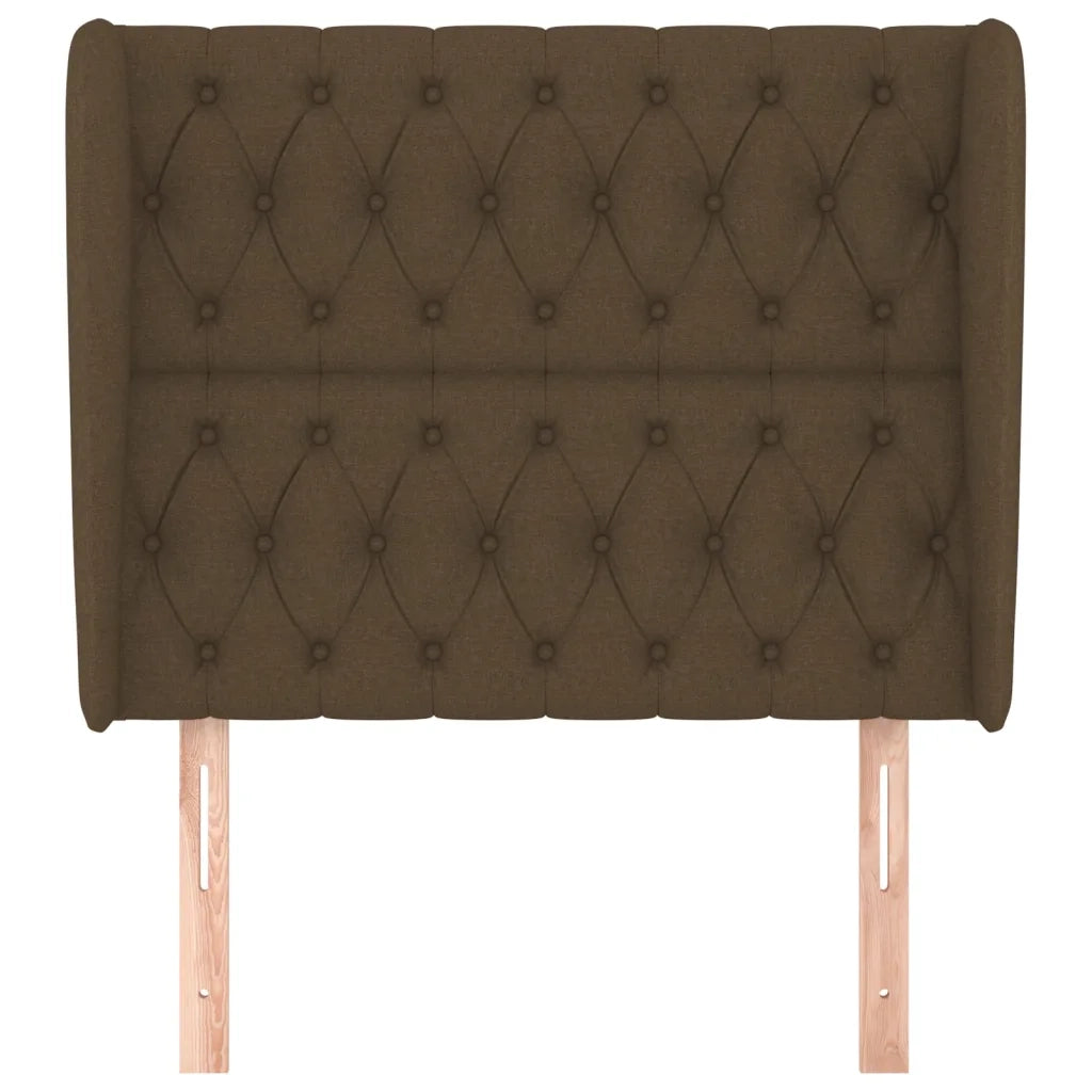 Testiera ad Orecchio Marrone Scuro 103x23x118/128 cm in Tessuto 3118285