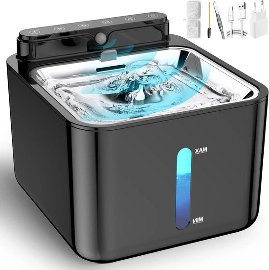 Fonte per gatti con sensore di movimento e batteria ricaricabile - 32 l - nero