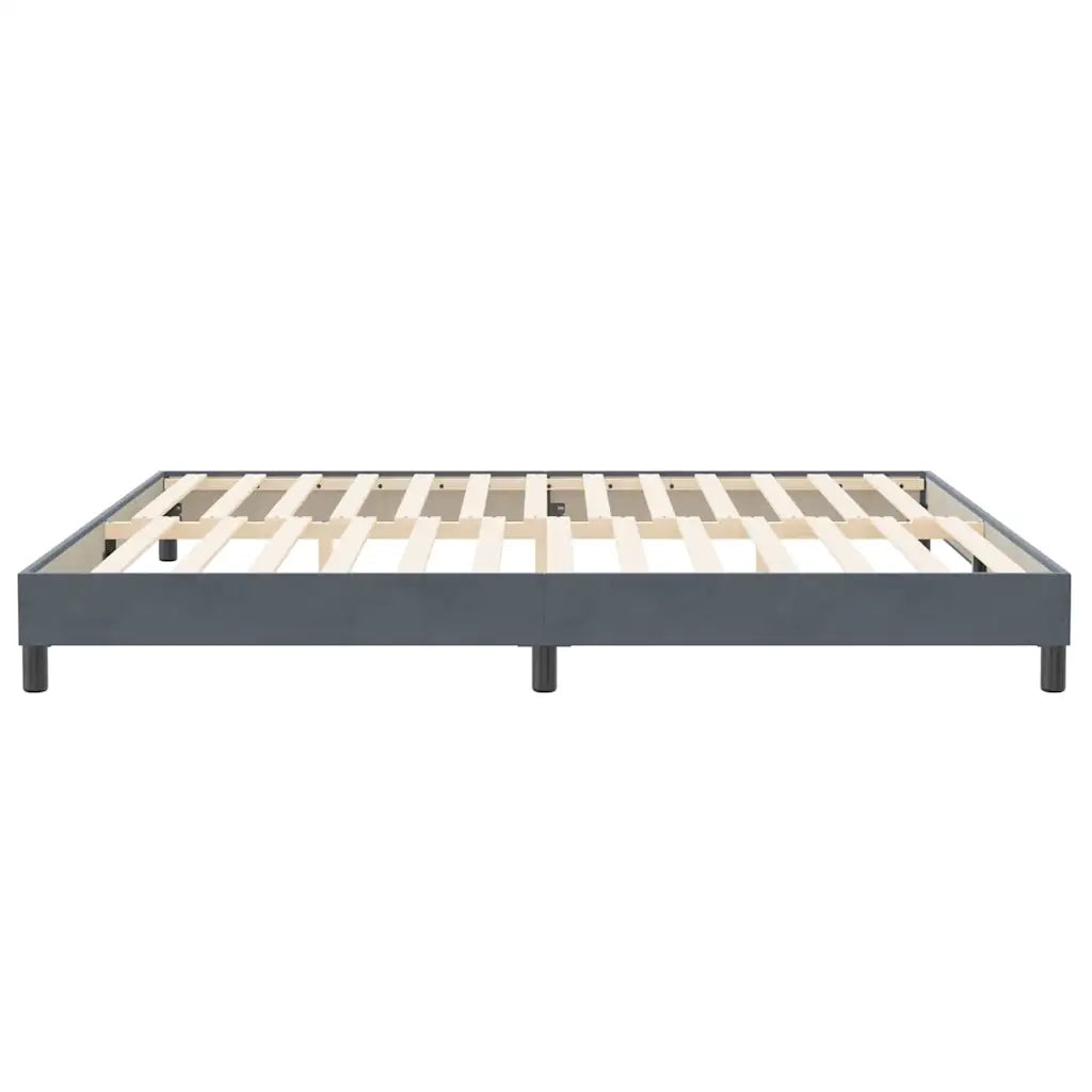 vidaXL Giroletto senza Materasso Grigio Scuro 200x210 cm Velluto