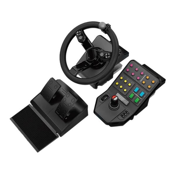Volante e pedaliera simulatore guida g farming simulatior controller black 945 000062