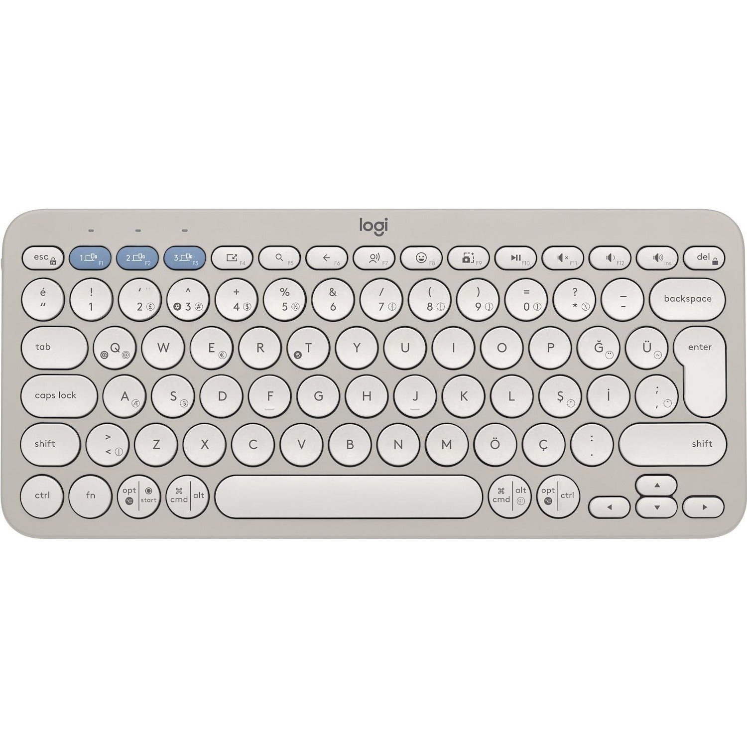 Tastiera per tablet logitech k380s pebble bianco - 920011820