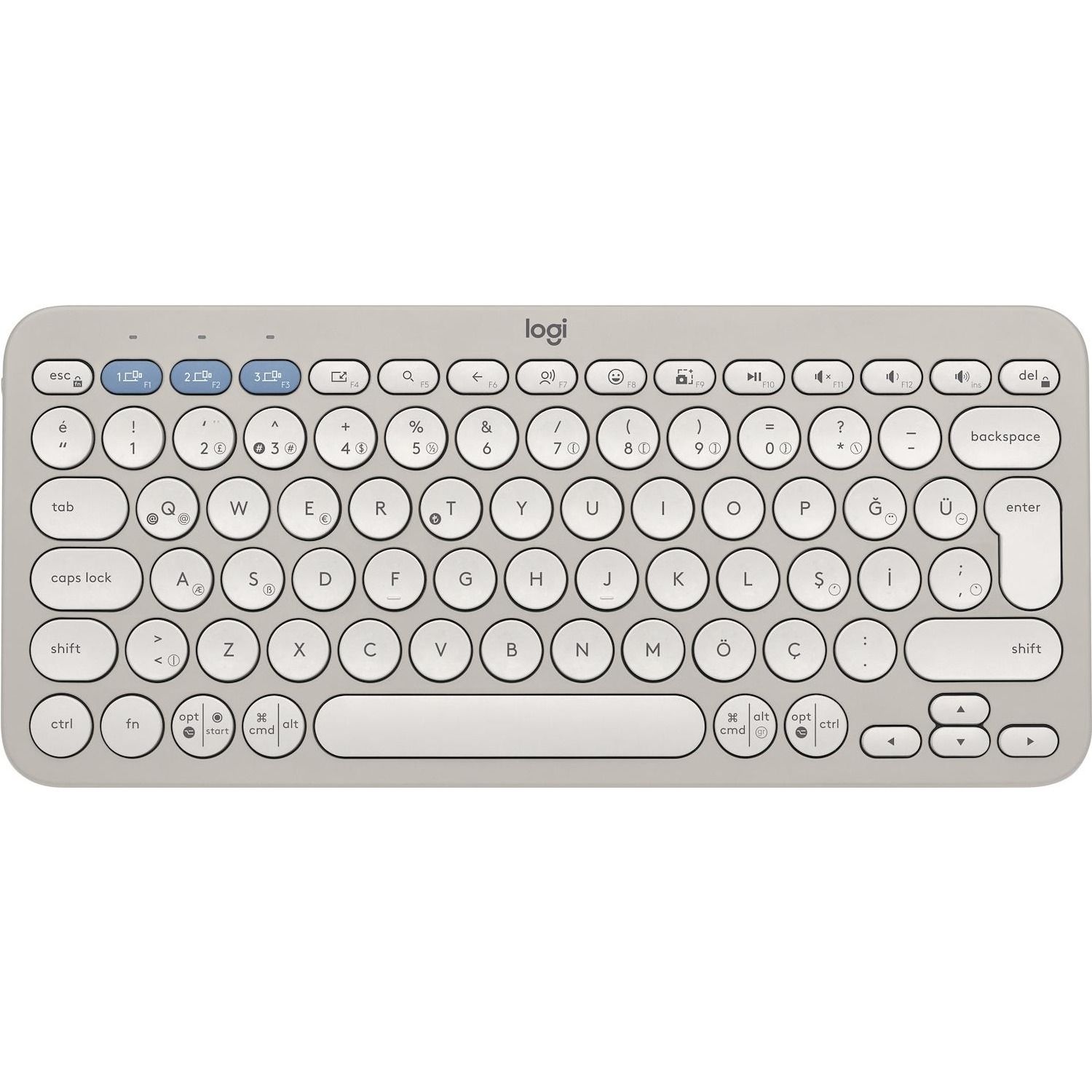 Tastiera per tablet logitech k380s pebble bianco - 920011820