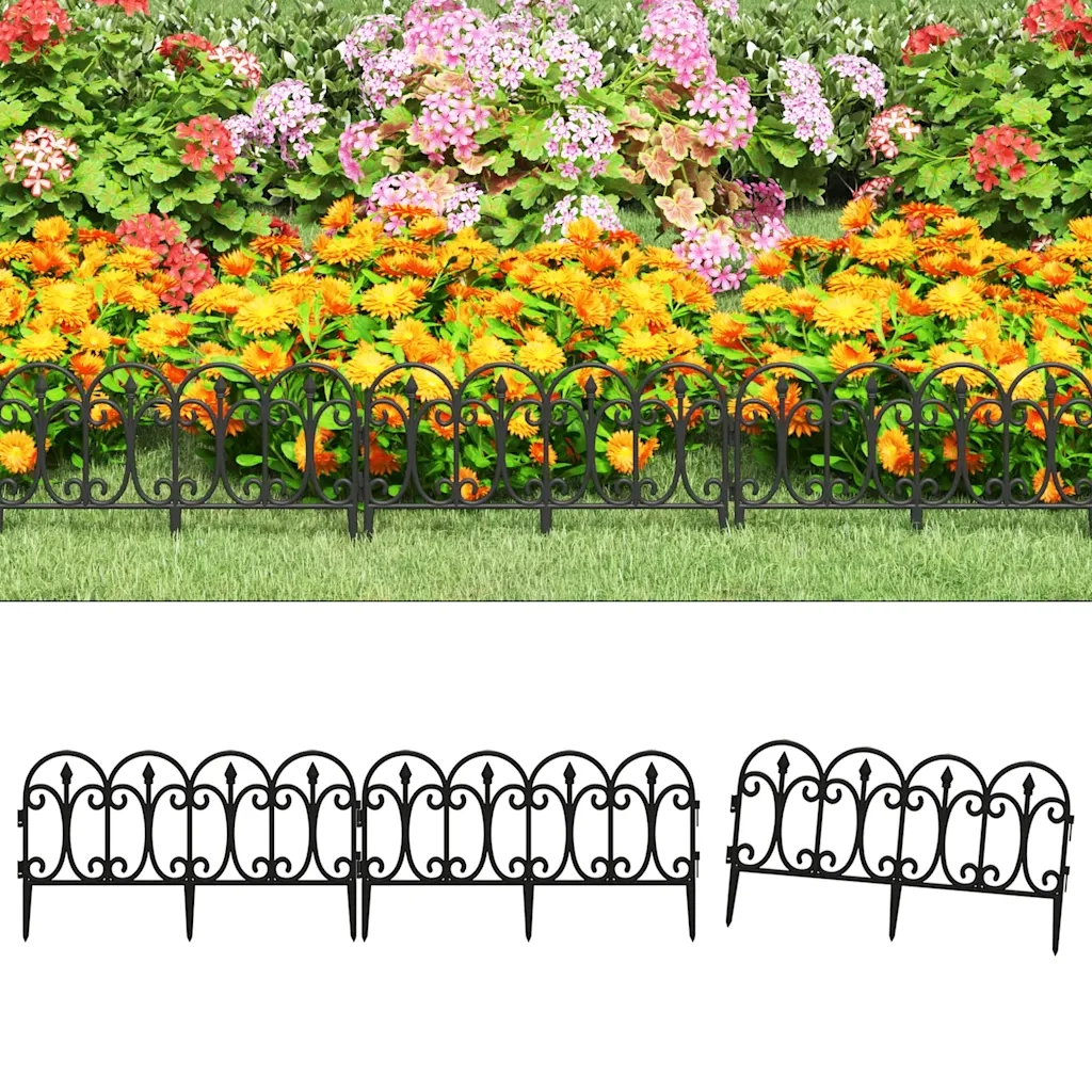 Bordi per Prato 17 pz Neri 10 m in PP CFW9190613