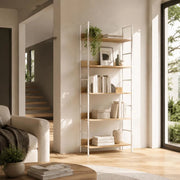 Bookshelf With 5 Shelves, Oak, 60x27.6x158.5 Cm, Engineered Wood