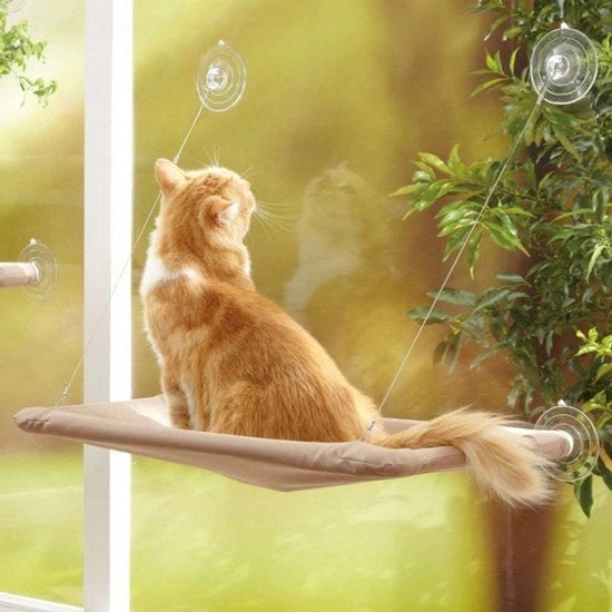 Matrimoniale gatto appoggiato con chiusura a molla per un comodo letto per animali da appartamento - Sostenibile e solido - Con spazio di stoccaggio - Adatto per gatti da 55 x 32 cm.