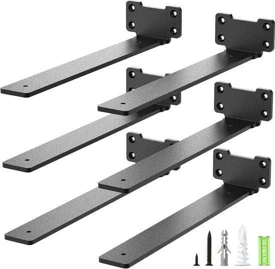 Supporti per tavole 30 cm per carico pesante - 75 kg di capacità di carico - nero