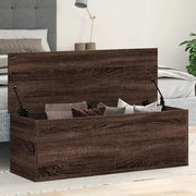 vidaXL Contenitore Portaoggetti Rovere Marrone 102x35x35 cm Truciolato