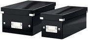 Set di archiviazione Click & Store: piccola scatola di archiviazione + piccola scatola di archiviazione rettangolare con coperchio, per uso come scatola regalo o per accessori in casa e in ufficio, archiviazione CD/DVD, 60410095 + 60420095
