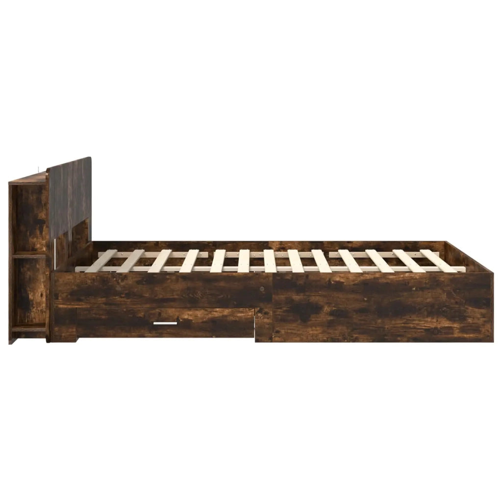 Telaio del letto con storage Rovere Fumo 150 x 200 cm 3433776