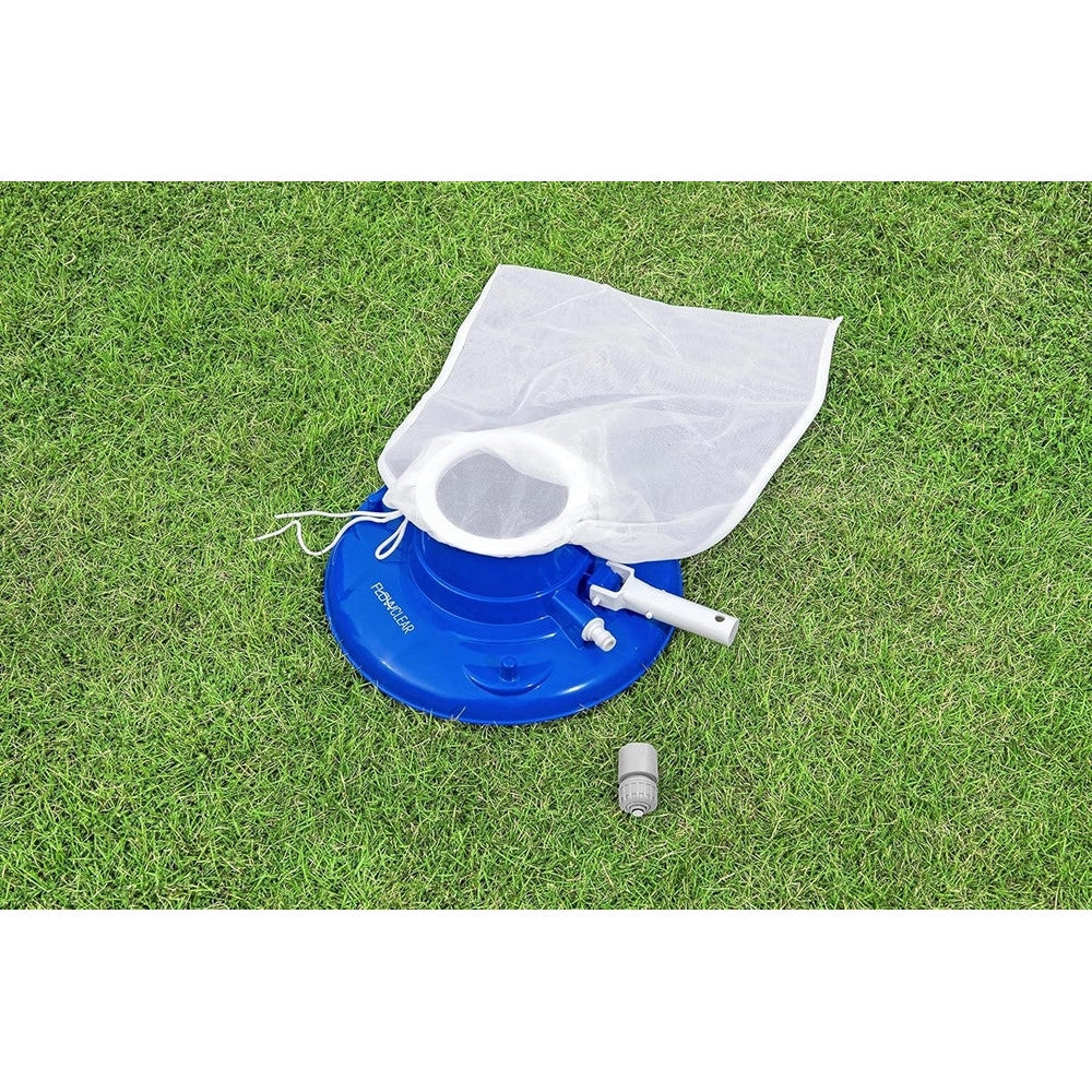 Trade Shop - Aspiratore Foglie Detriti Pulizia Per Piscina Aquasuction Con Ruote Spazzole 8 Getti 58657 -
