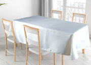 Tovaglia Cucina Soggiorno Antimacchia Idrorepellente In Lurex Tinta Unita - Rotonda 160cm - Bianco-Argento