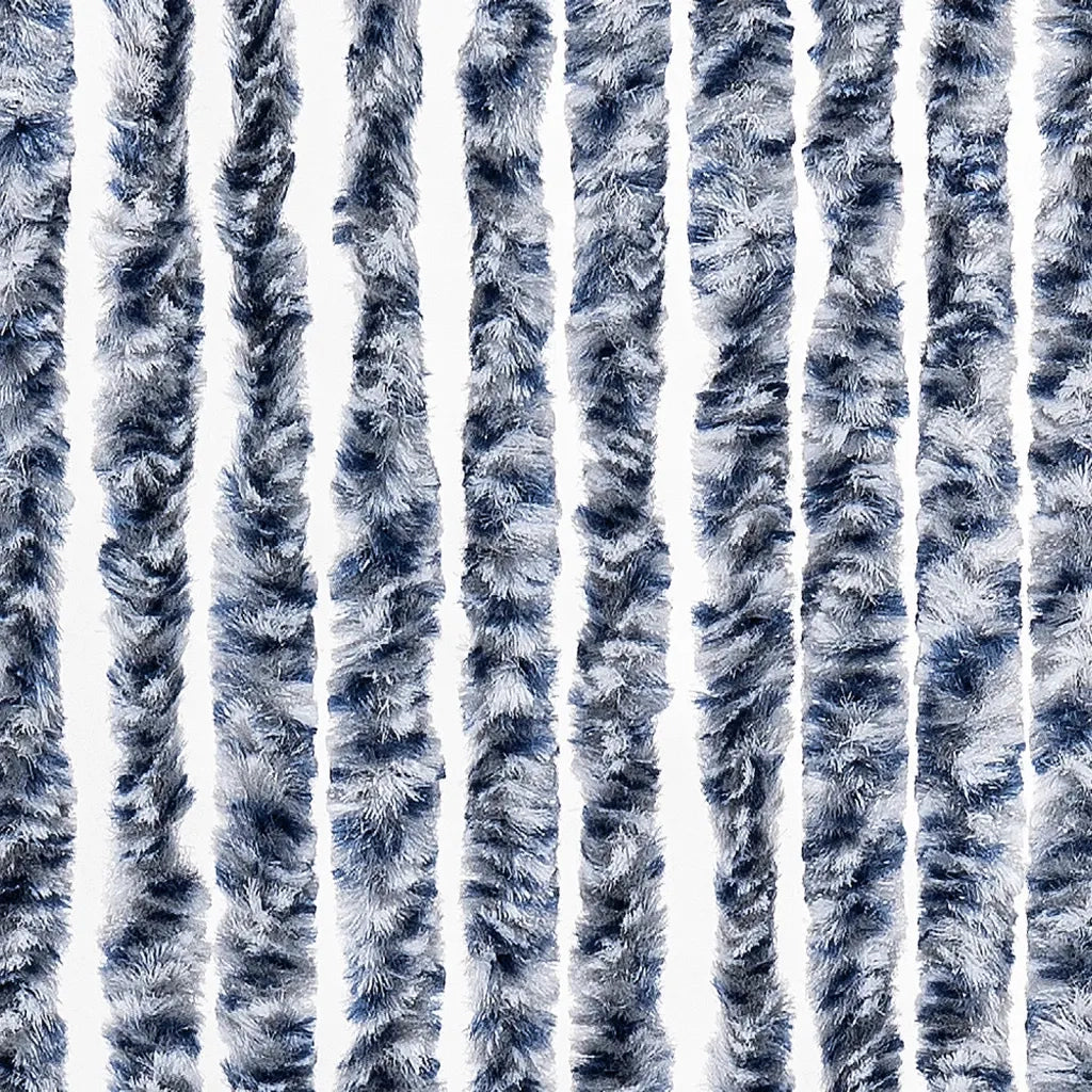 Zanzariera Blu Bianco e Argento 90x220 cm Ciniglia CFW5558634