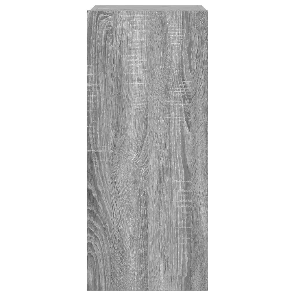 Mobile TV a Parete con Luci LED Grigio Sonoma 30,5x35x70 cm 837242