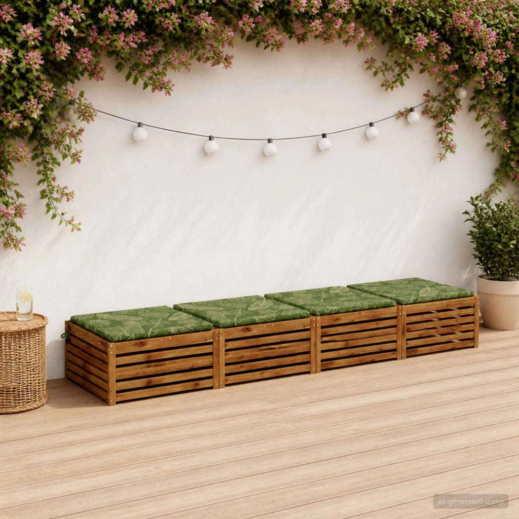 Cuscini per Sedia in 4 Pezzi SOEST 4 pz 100% Poliestere 944978