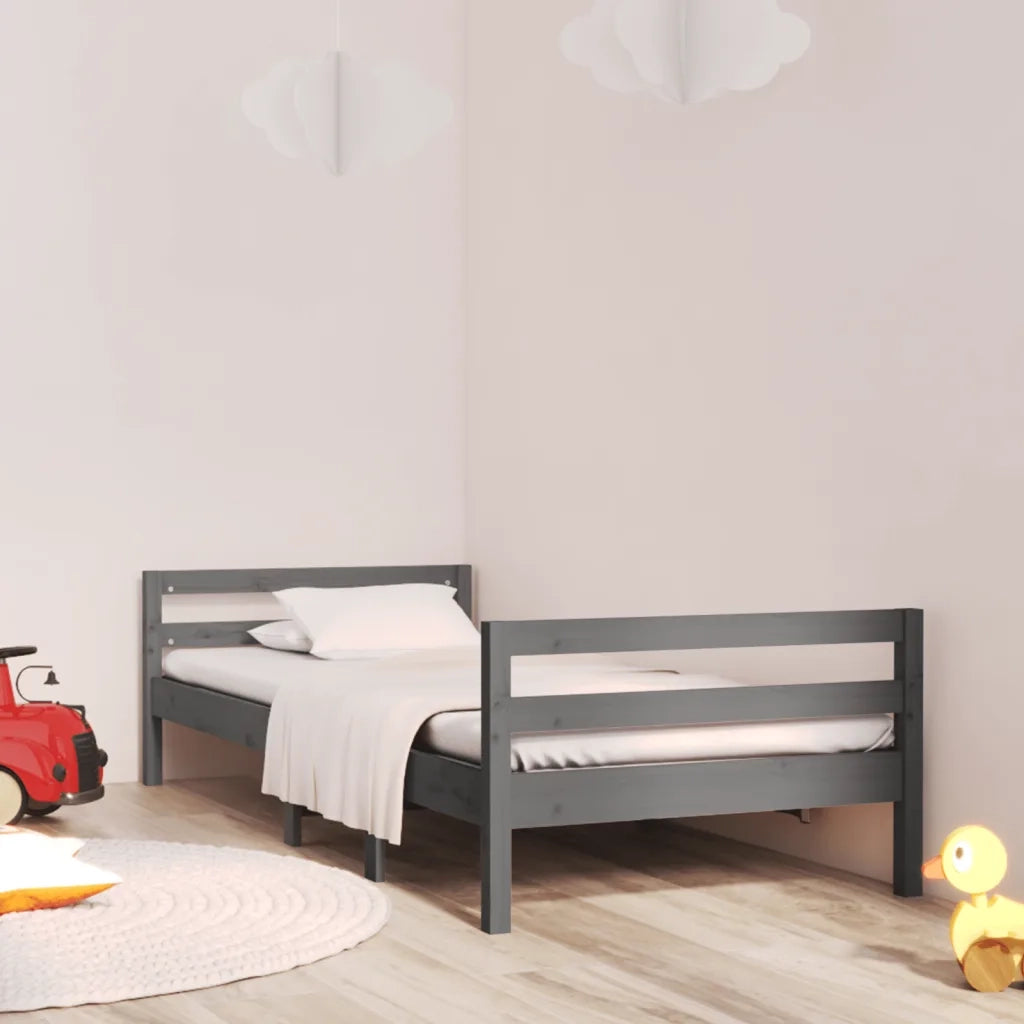 Giroletto Grigio 90x200 cm in Legno Massello di Pino cod mxl 36987