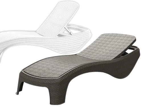 LETTINO LETTO SDRAIO PRENDISOLE ATLANTIC IN RESINA SCHINALE RECLINABILE 197x74