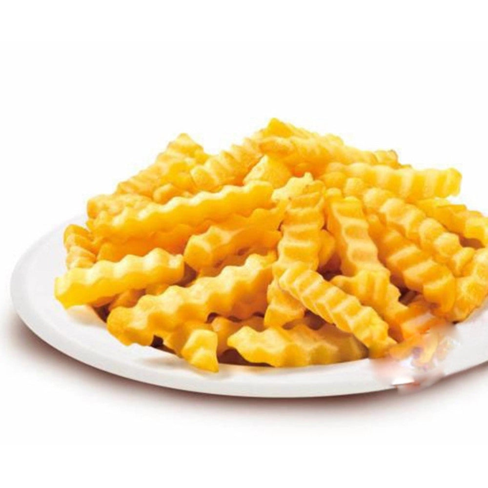 Trade Shop - Taglia Affetta Piega Modella Patate Patine Fritte Ondulate Effetto Chips -