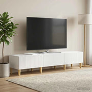 Mobile TV Bianco Lucido 147 x 34,5 x 30 cm Legno ingegnerizzato 894709