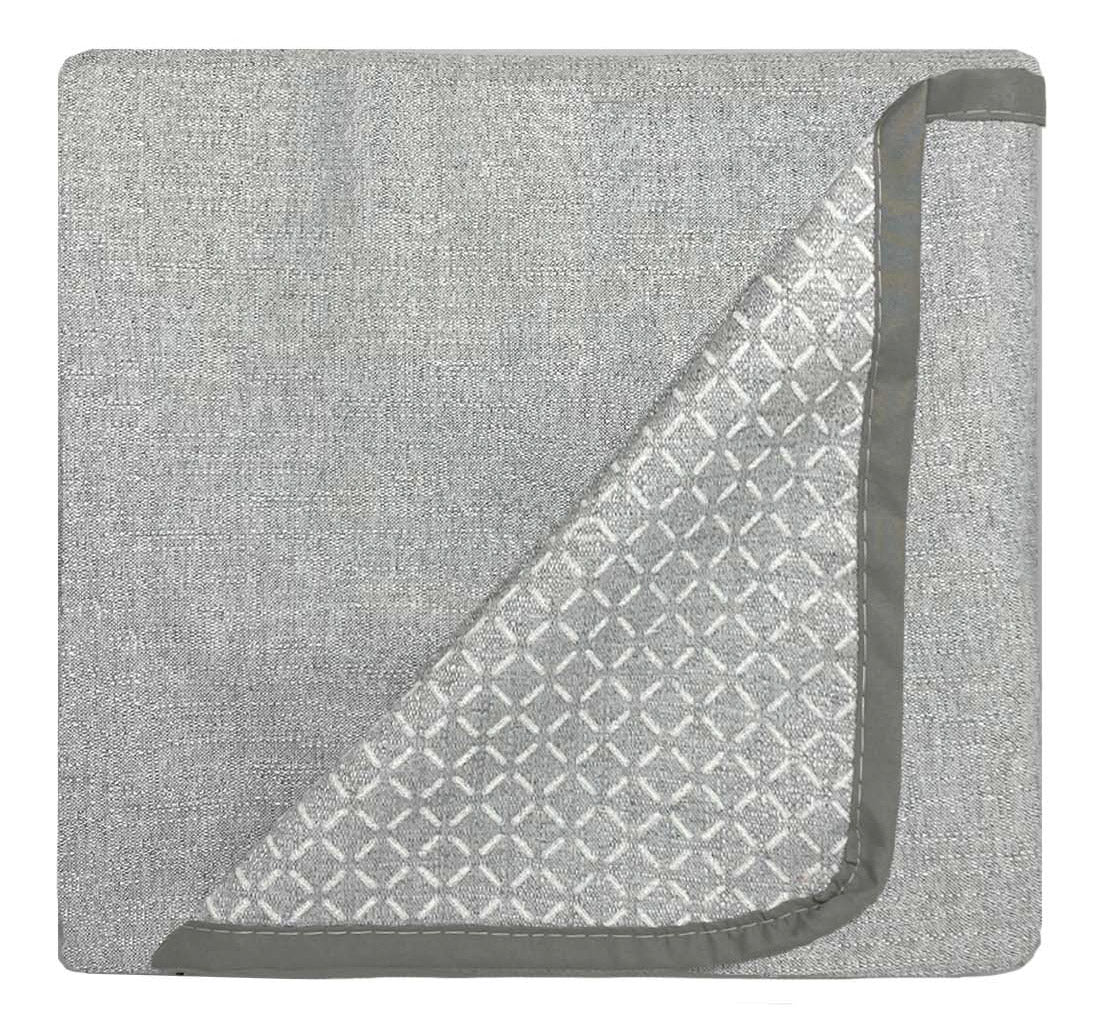 Copridivano in Poliestere con Penisola Sinistra Seduta 240 cm Grigio