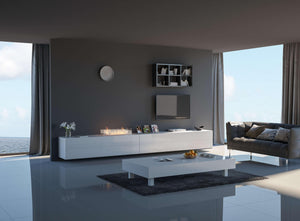 Camino a Bioetanolo da Incasso 100x32 cm Insert 1000 in Acciaio Inox